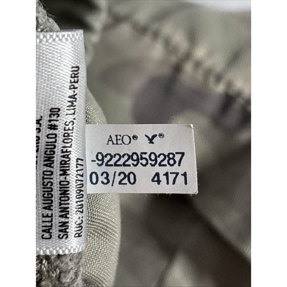 American‎ Eagle Women's Medium Green Camo Cargo Pant Drawstring Waist Jogger - Picture 12 of 16